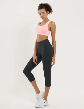 19 High Waist Crop Tight Capris shadowcharcoal_yogastudio