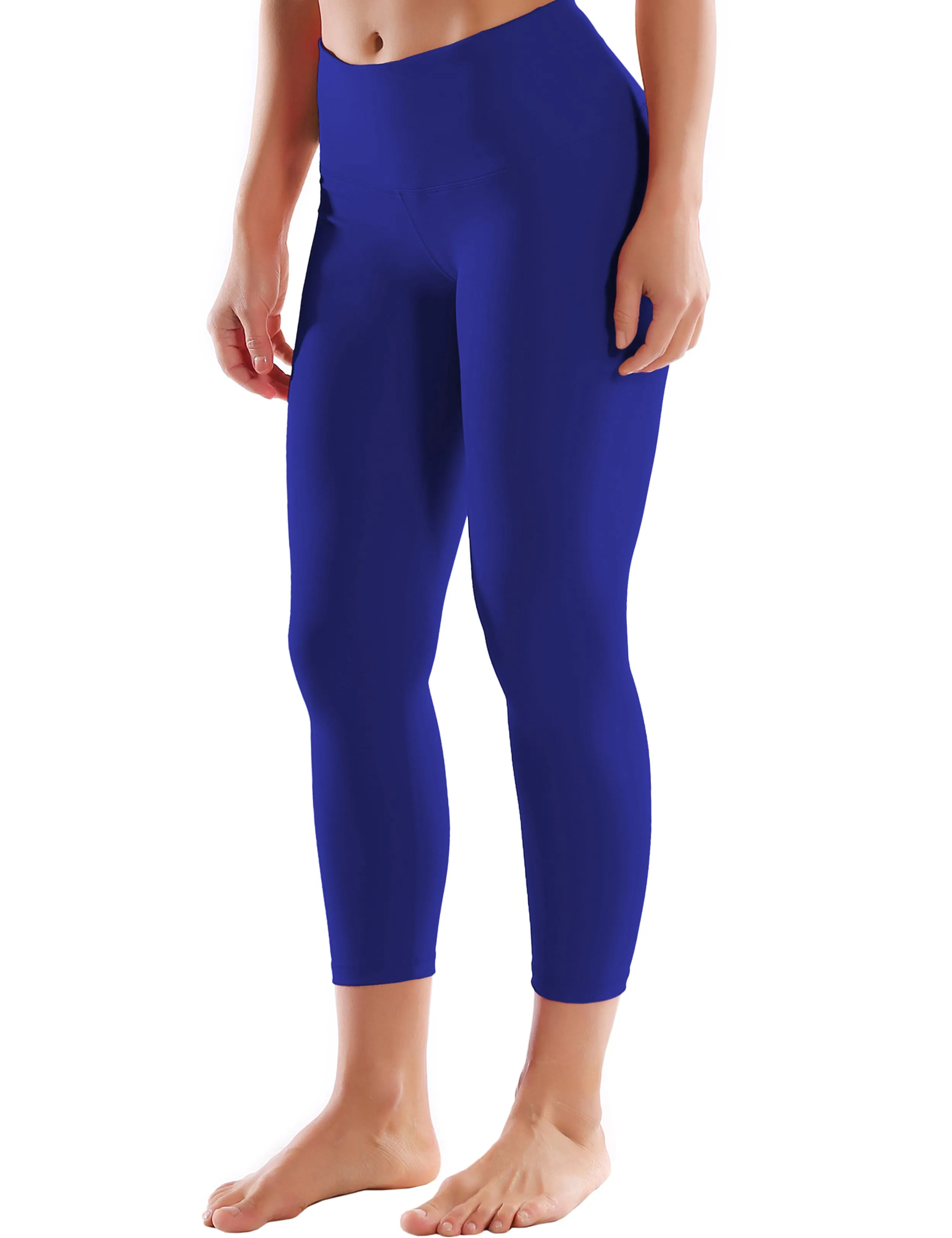 22 High Waist Crop Tight Capris navy_yogastudio