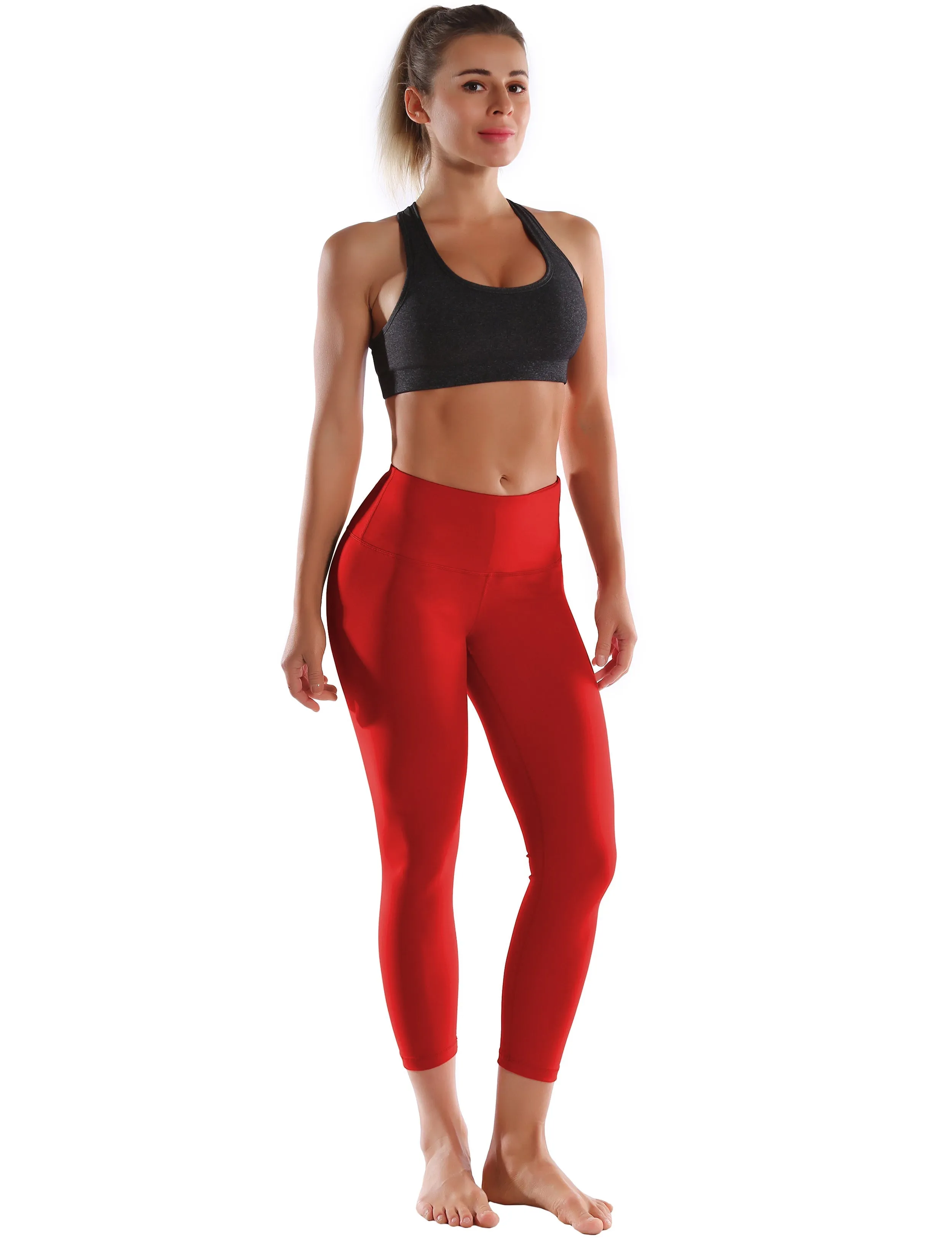 22 High Waist Crop Tight Capris scarlet_yogastudio