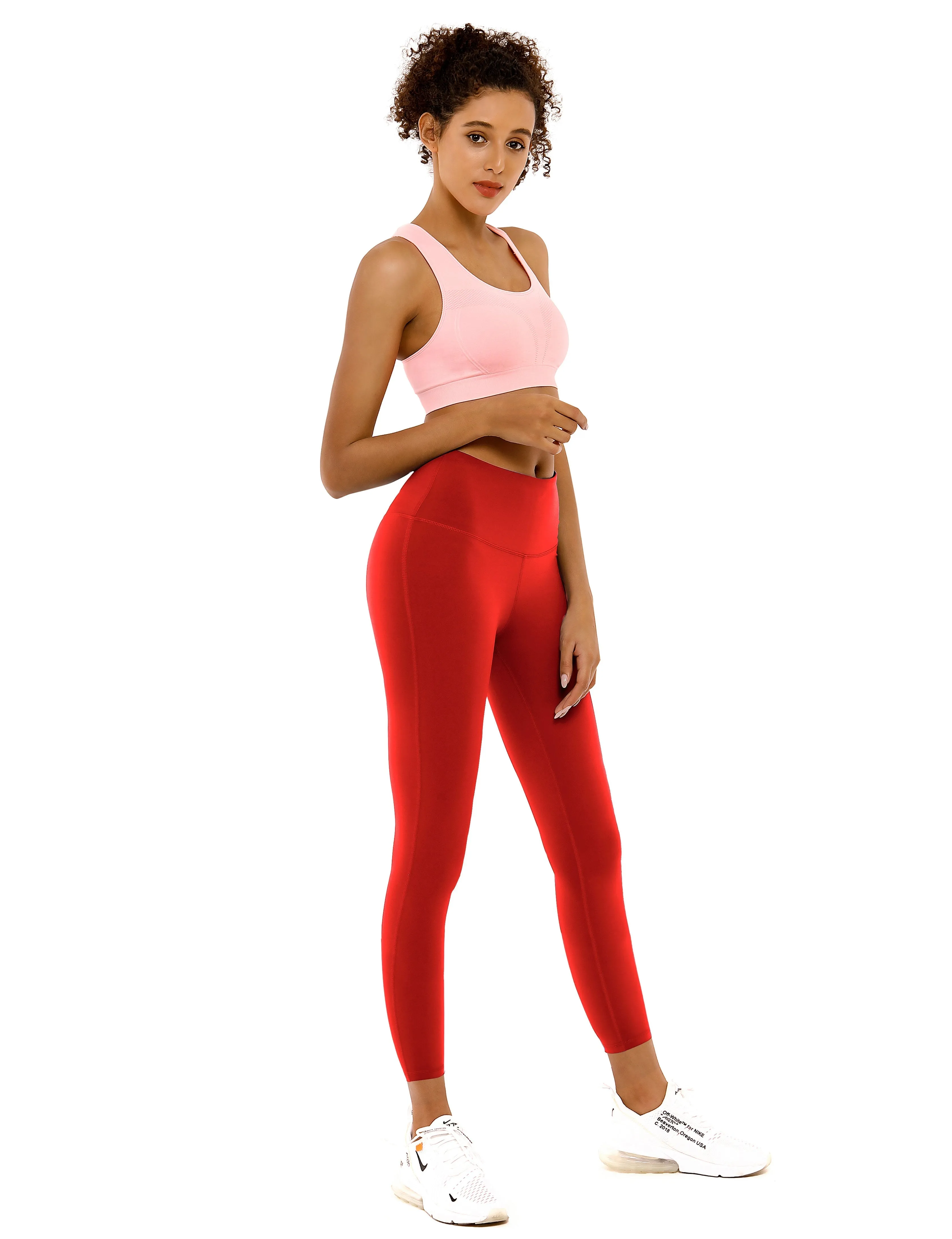 22 High Waist Side Line Capris scarlet_yogastudio