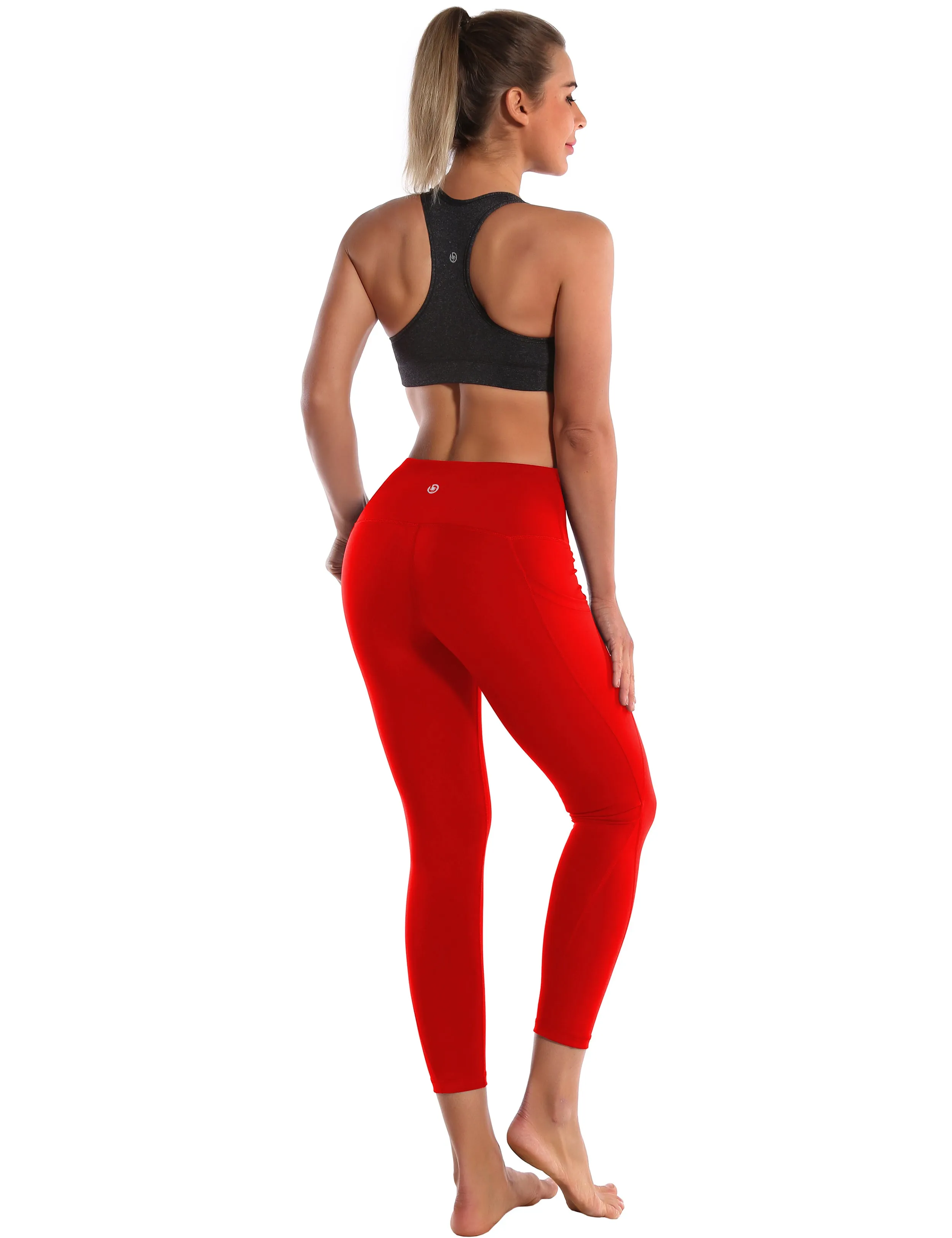 22 High Waist Side Pockets Capris scarlet_yogastudio