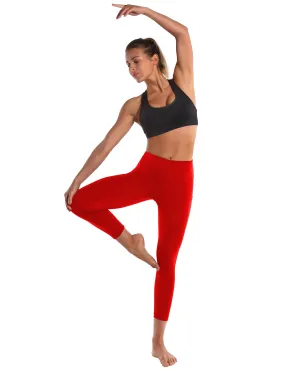 22 High Waist Side Pockets Capris scarlet_yogastudio