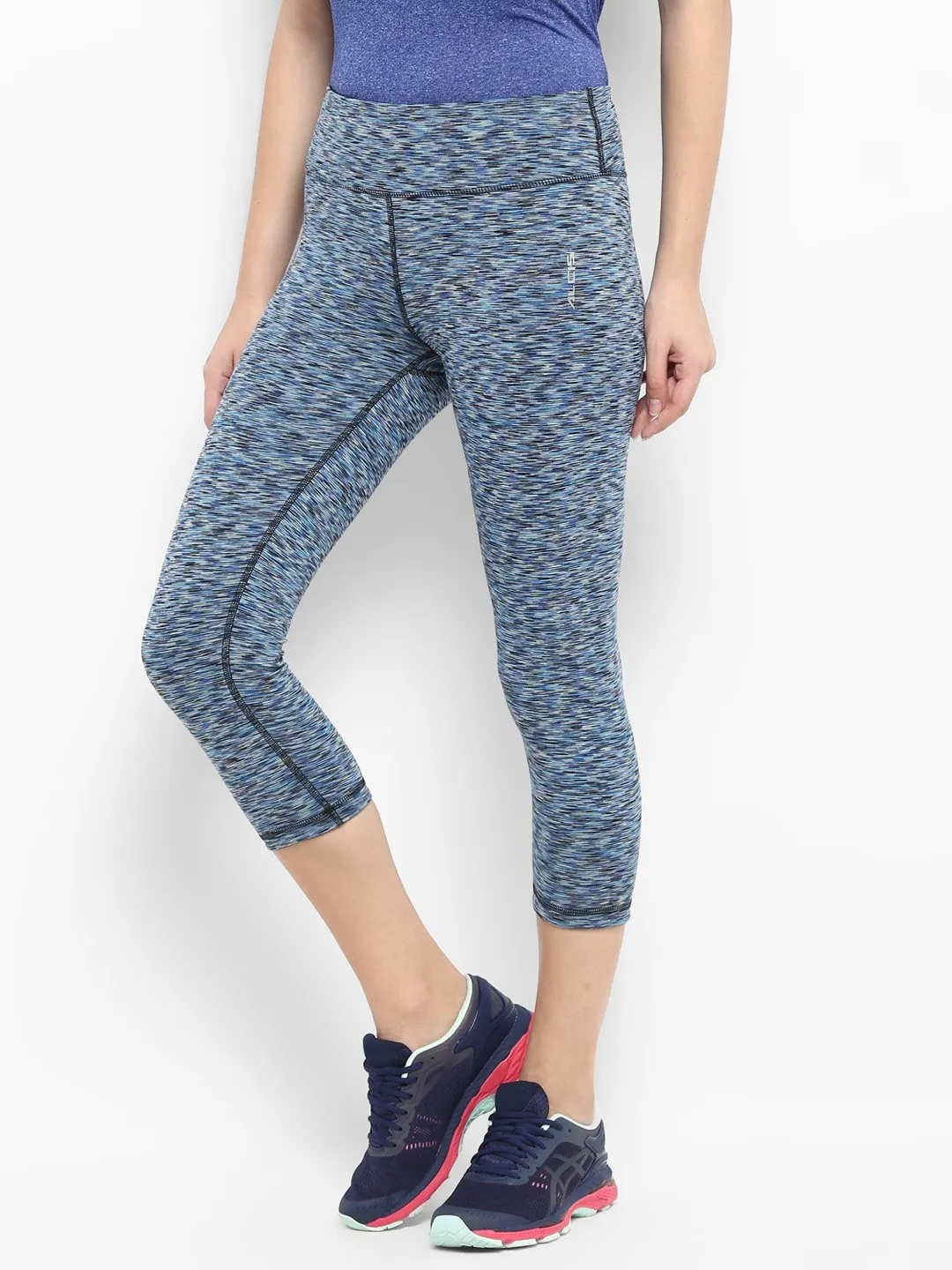 Alcis Blue Self Design Capris