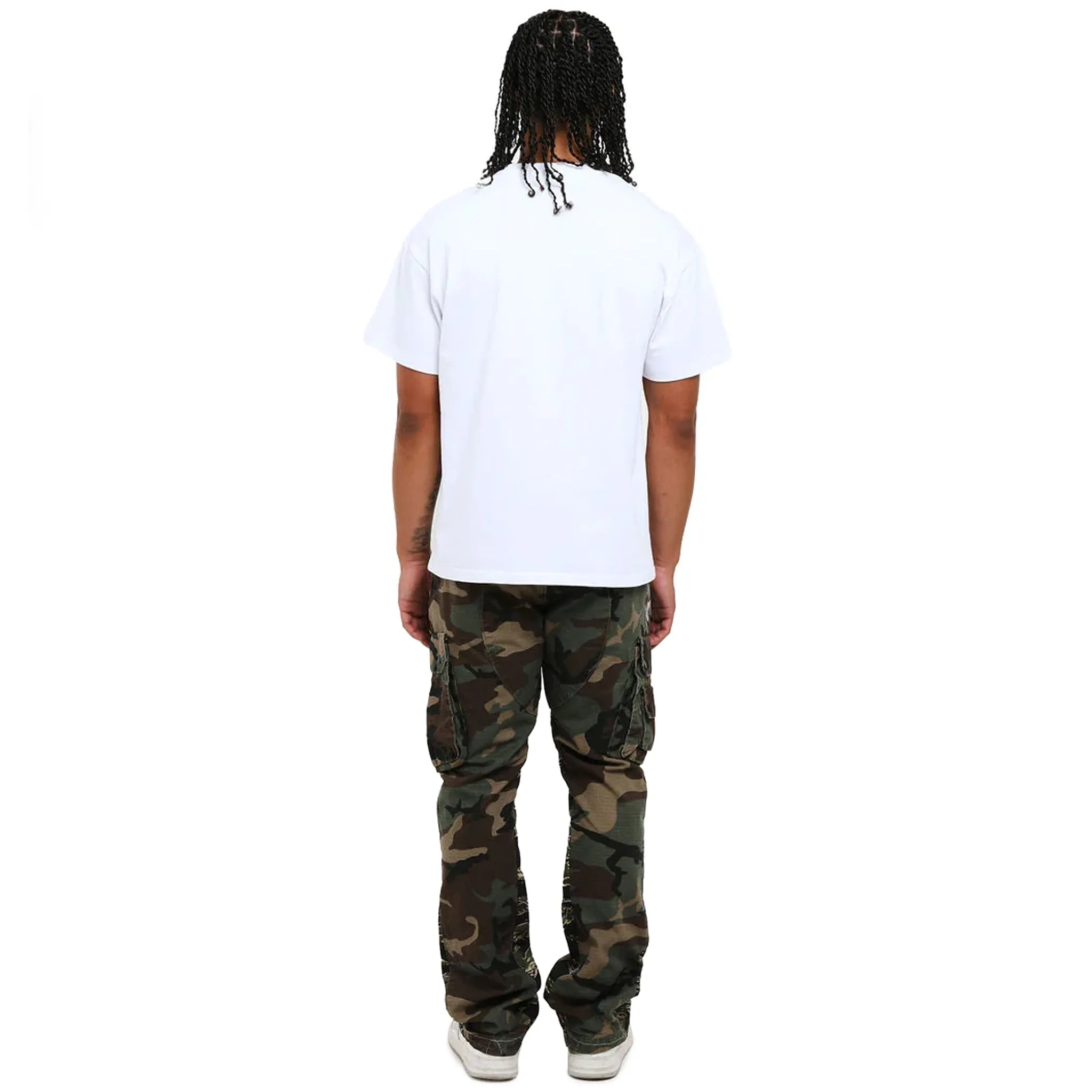 Amicci Flavio Flare Cargo Pants Camo