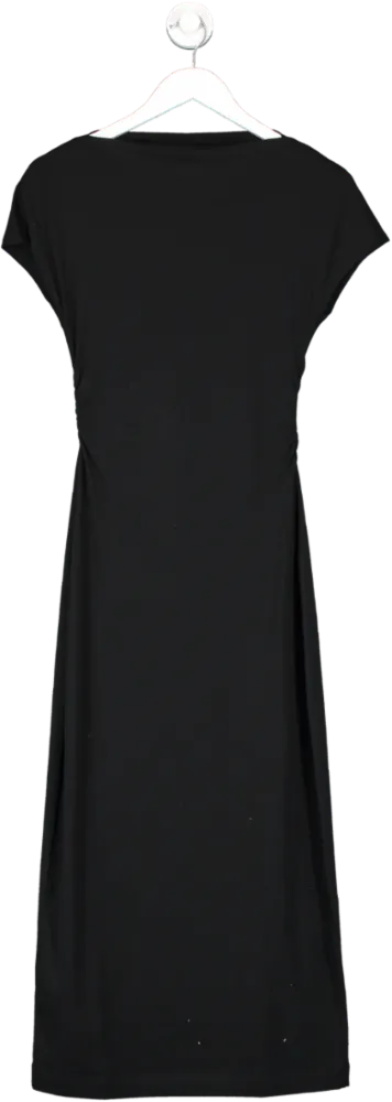 & Other Stories Black Cotton Maxi Dress UK XS