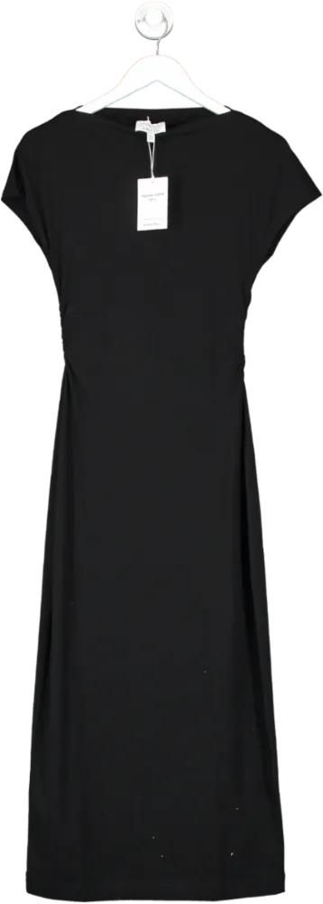 & Other Stories Black Cotton Maxi Dress UK XS