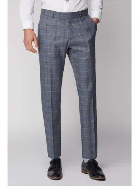 Antique Rogue Samuel Grey And Blue Check Trousers