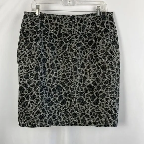 Armani Collezioni Grey Animal Print Skirt