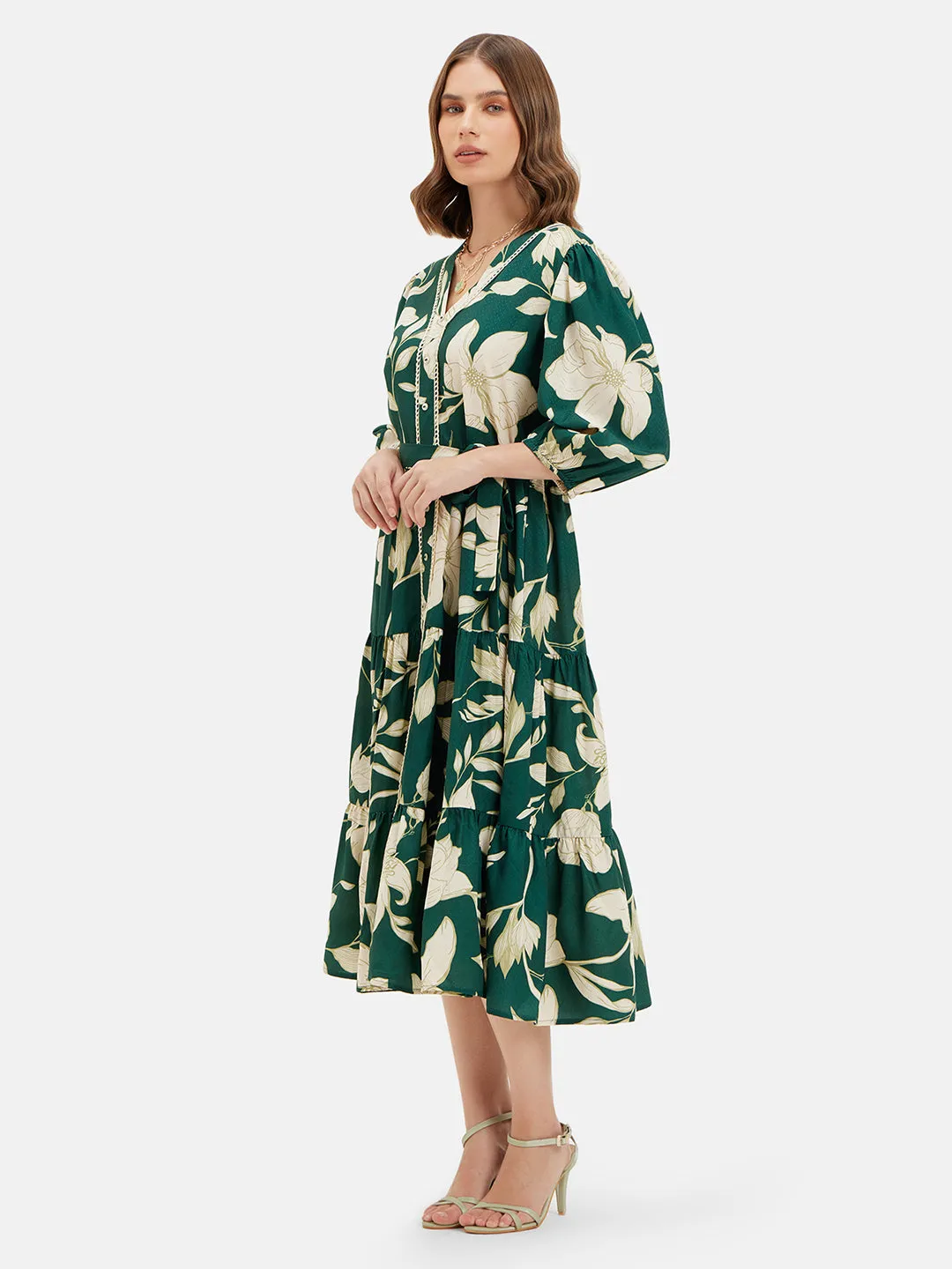 ASHLEY PRINTED MIDI DRESS