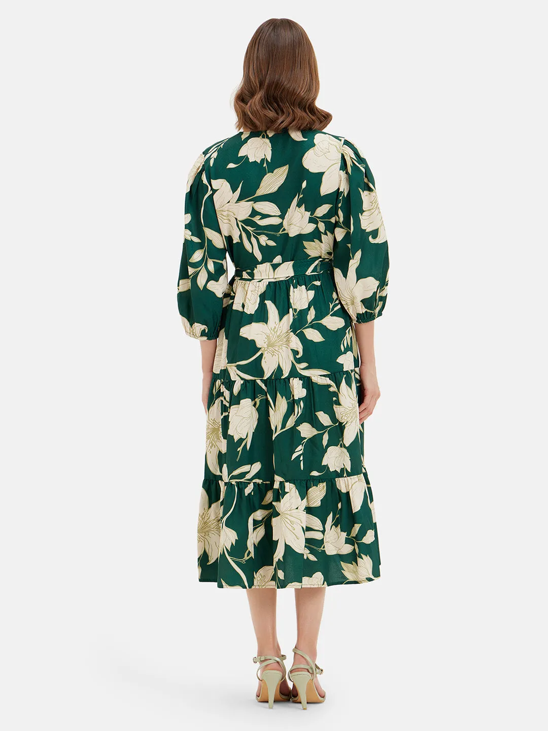 ASHLEY PRINTED MIDI DRESS