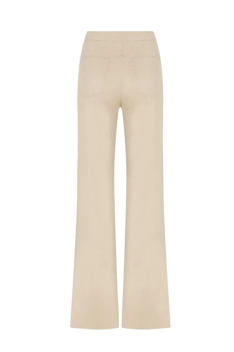 BEIGE RIA MIRROR DETAILS PANTS