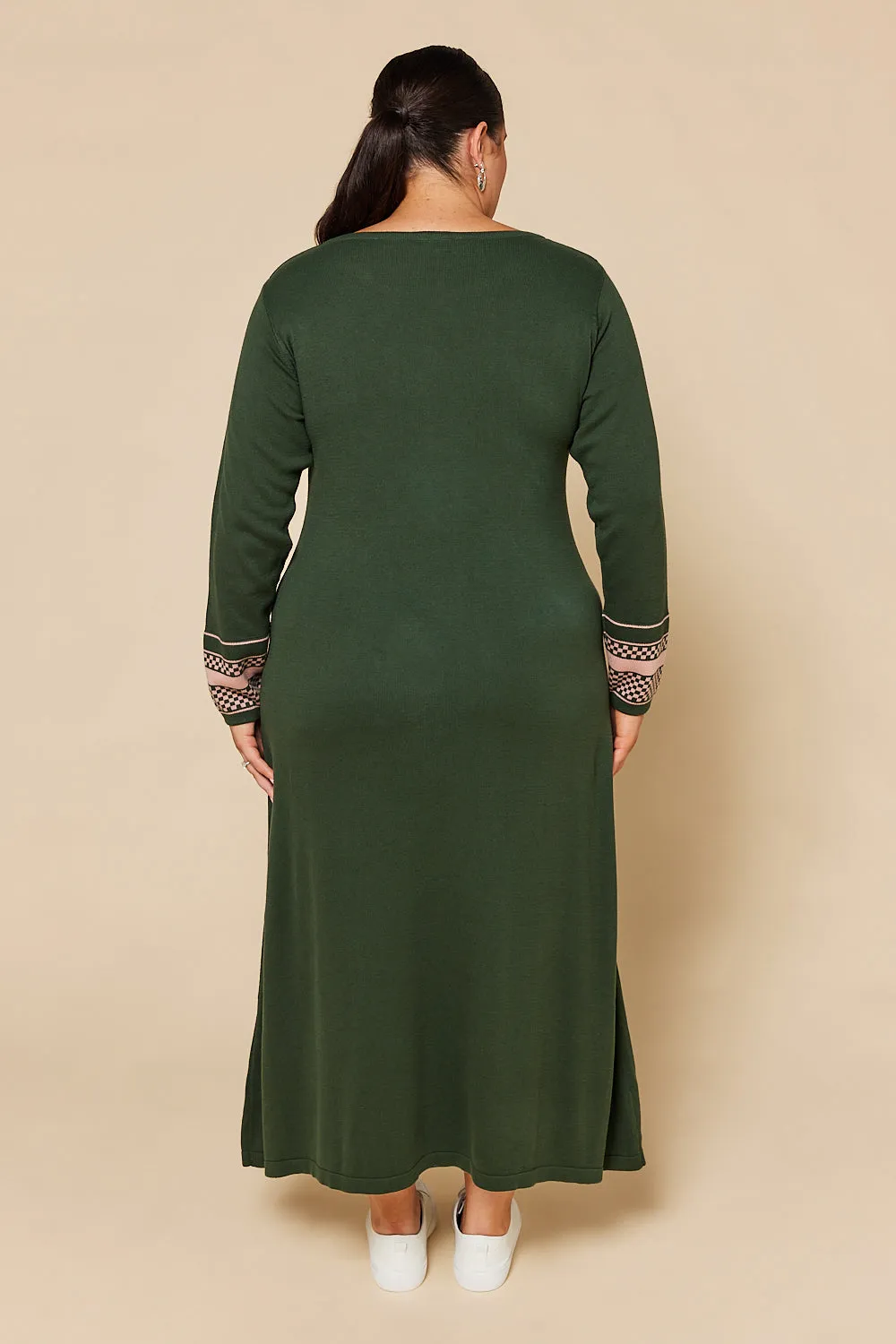 Binky Midi Dress in Olive