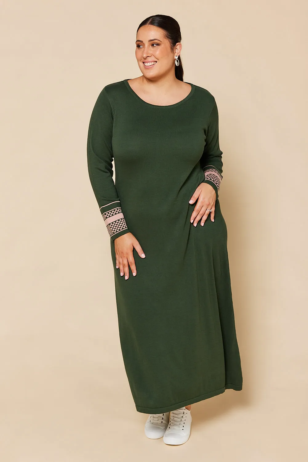 Binky Midi Dress in Olive