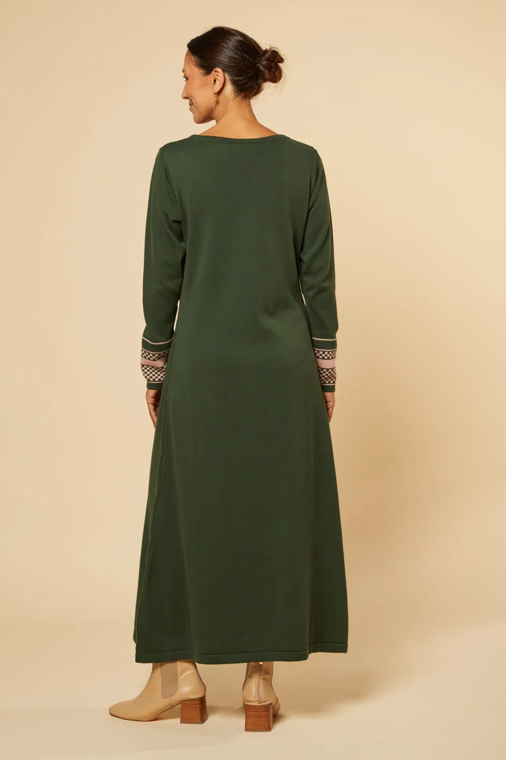 Binky Midi Dress in Olive