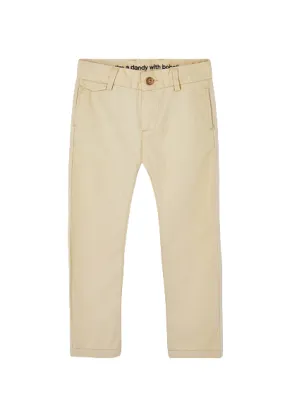 Boboli children's and boy's trousers in elastic satin 736365-7389 camel