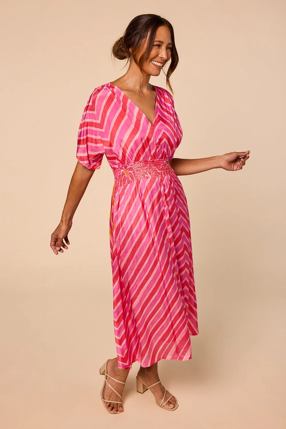 Charlie Maxi Dress in Strawberry Moon