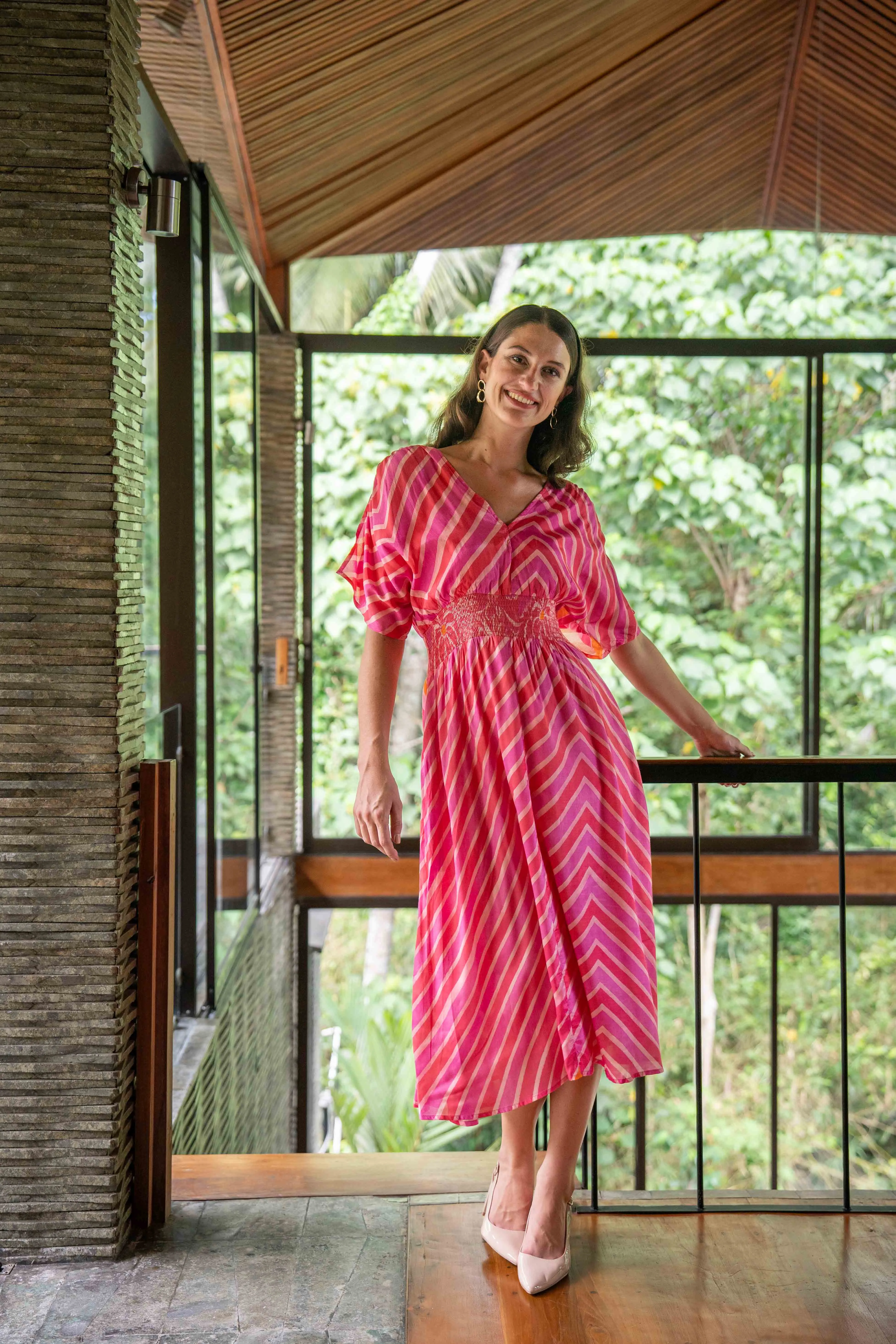 Charlie Maxi Dress in Strawberry Moon