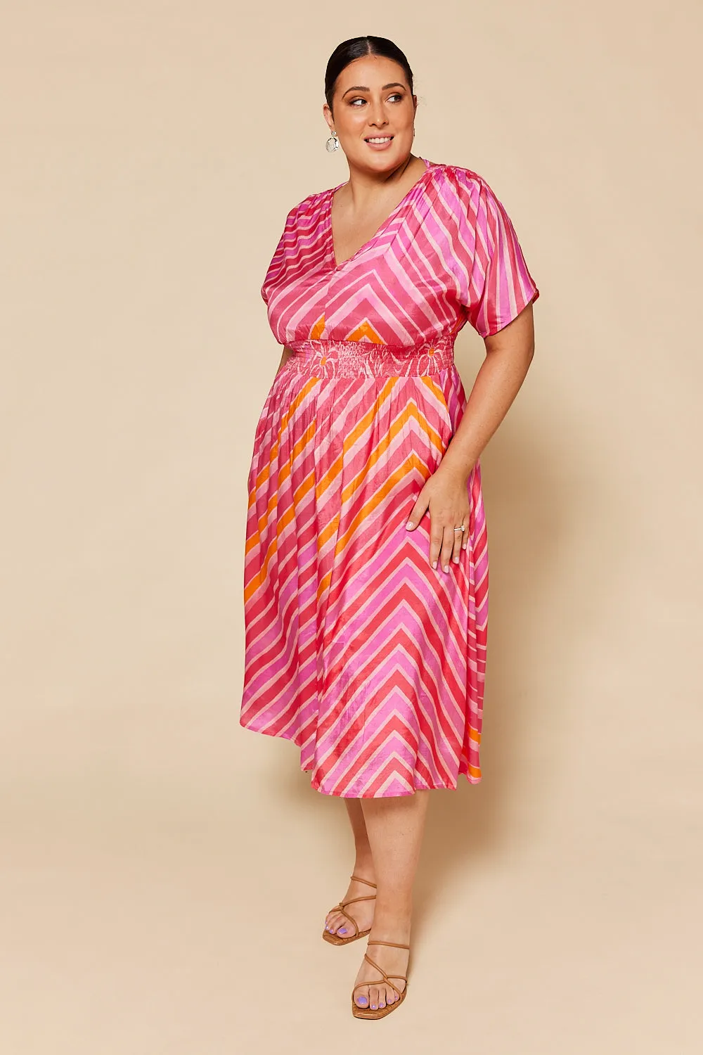 Charlie Maxi Dress in Strawberry Moon