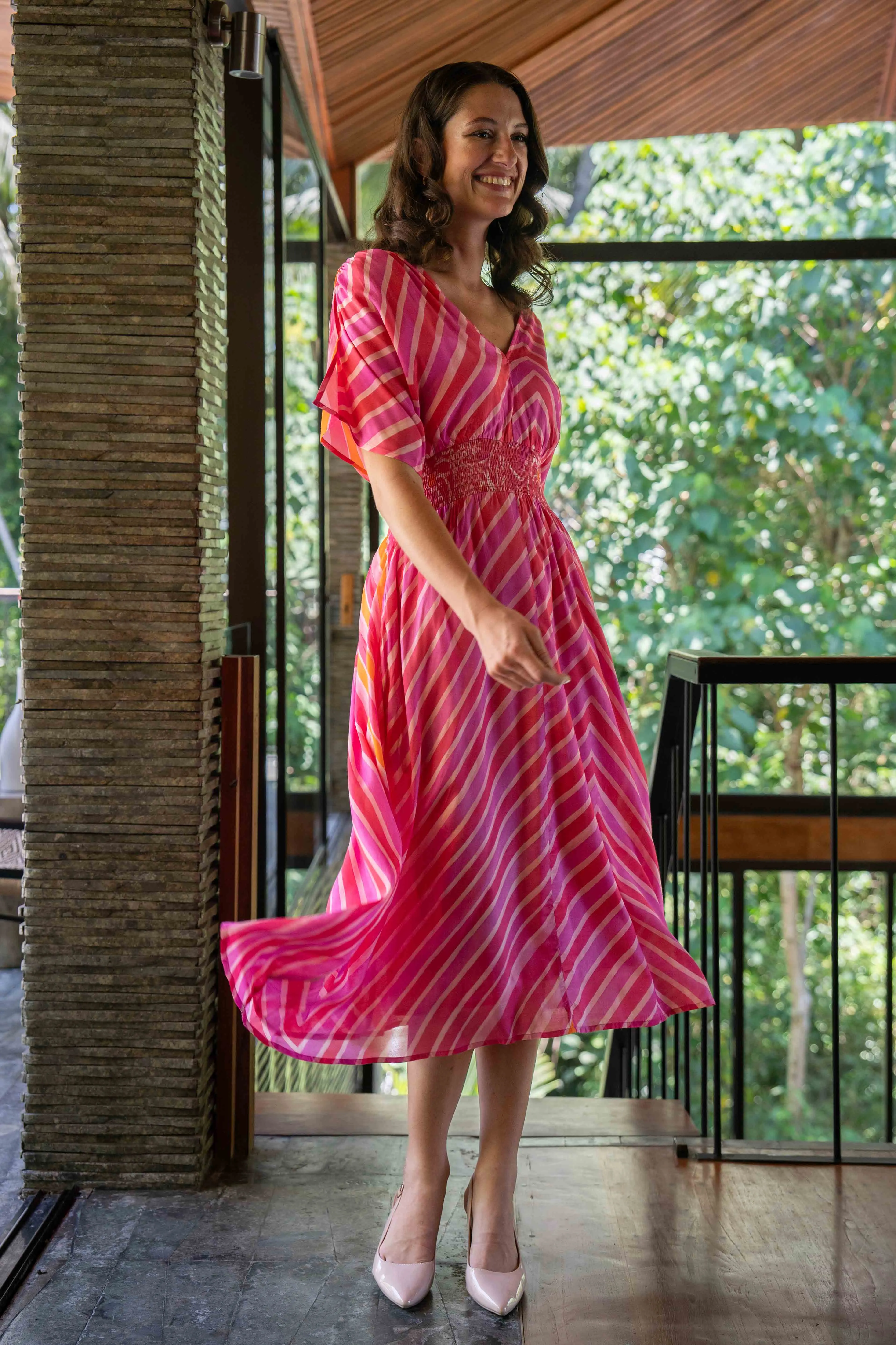 Charlie Maxi Dress in Strawberry Moon