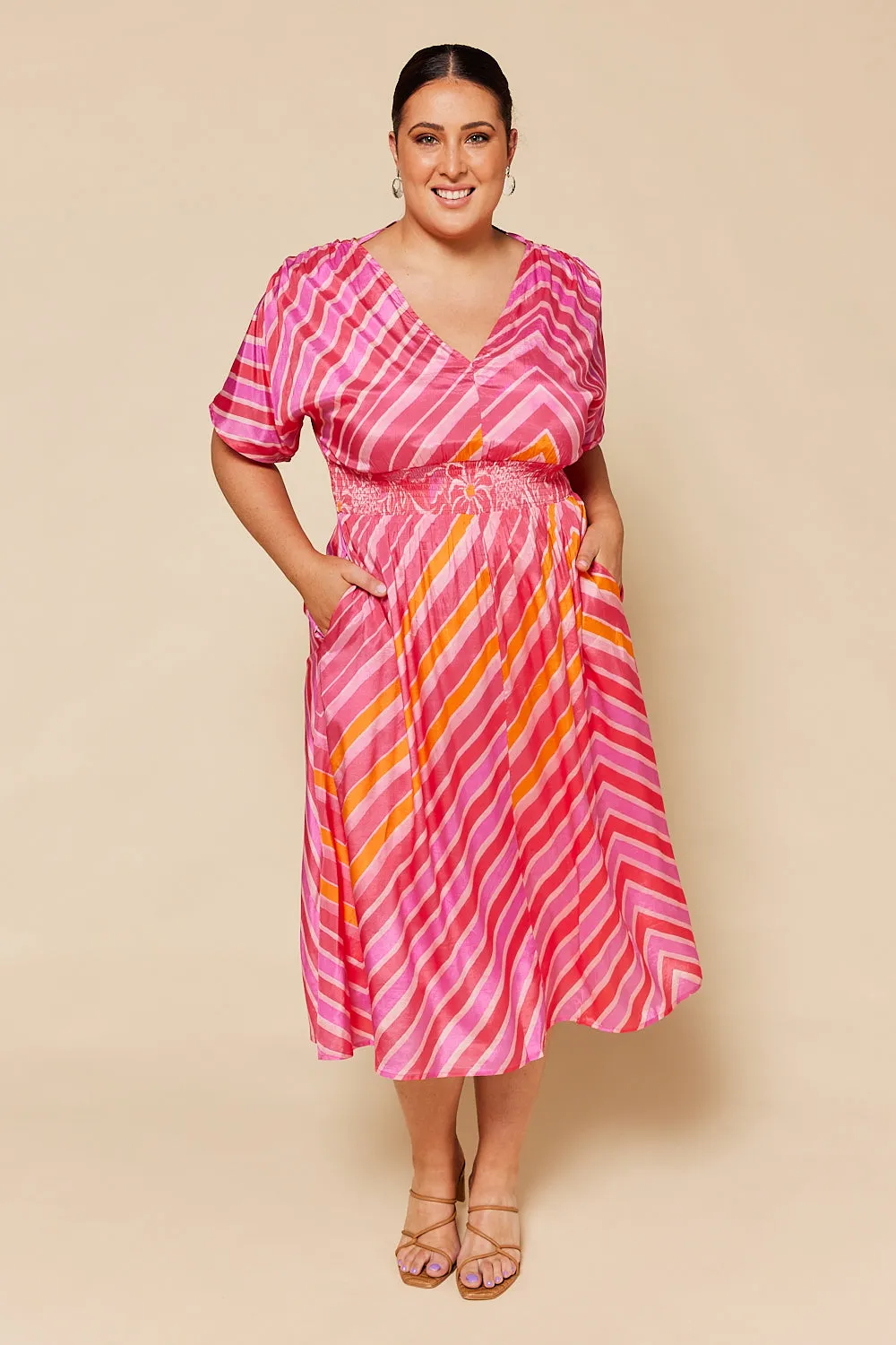 Charlie Maxi Dress in Strawberry Moon