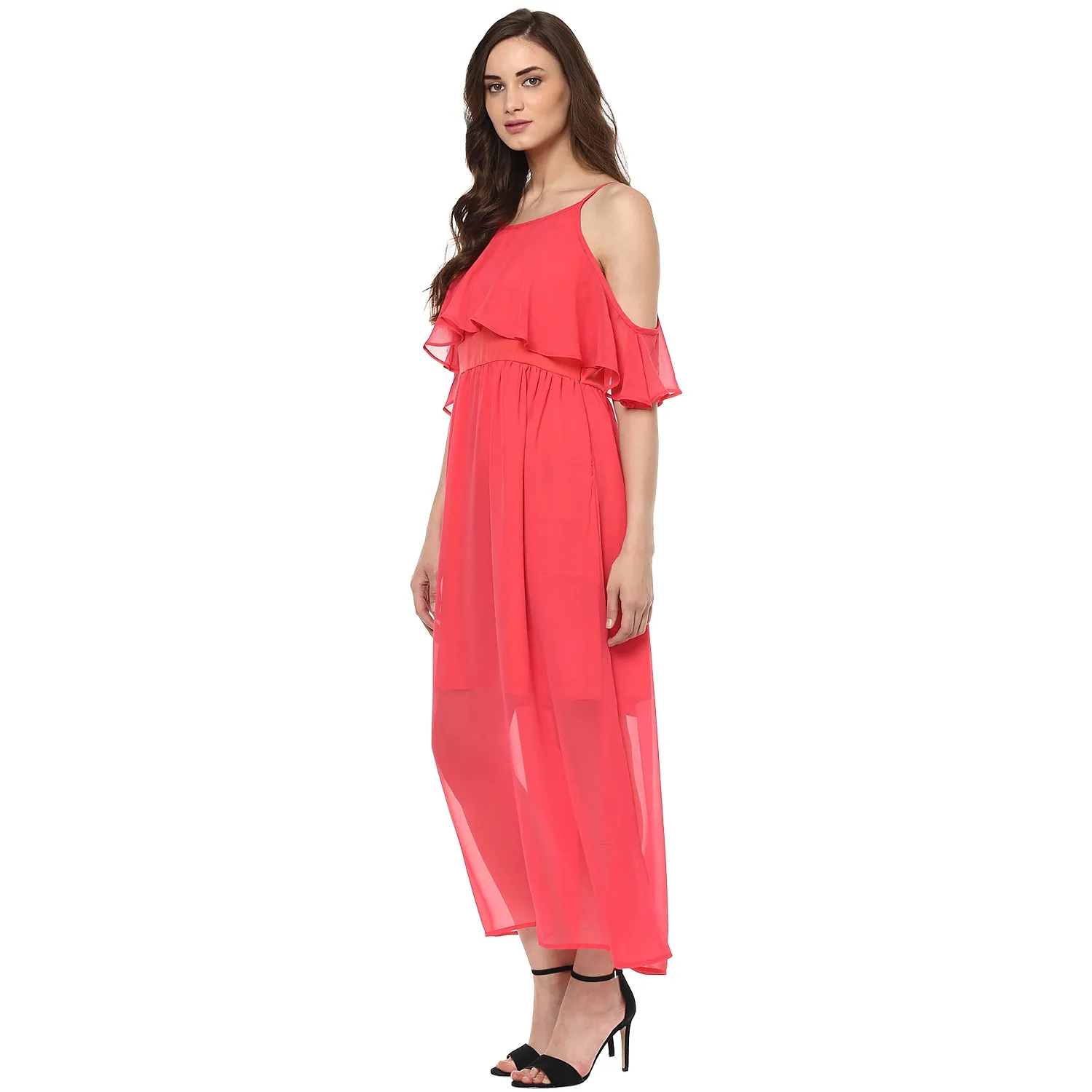 Cold-Shoulder Maxi Dress