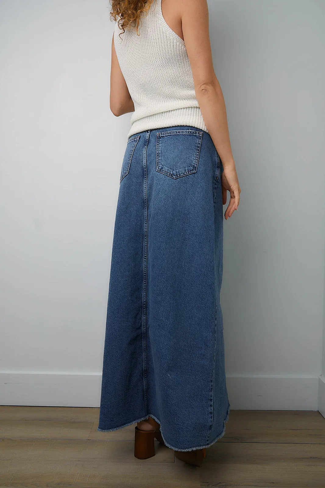 Come As You Are Free People Denim Skirt FINAL SALE