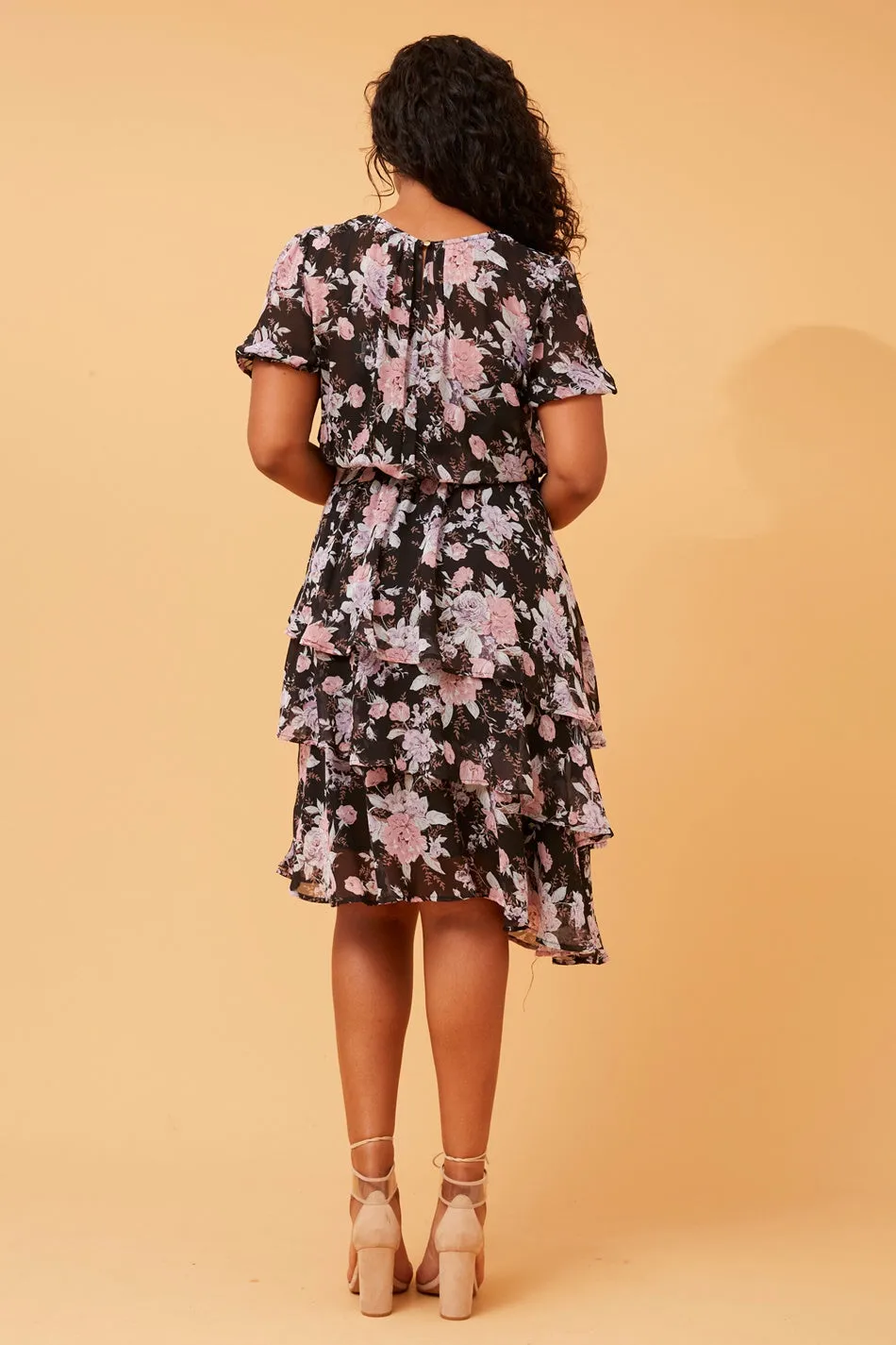 DAVINA FLORAL MIDI DRESS