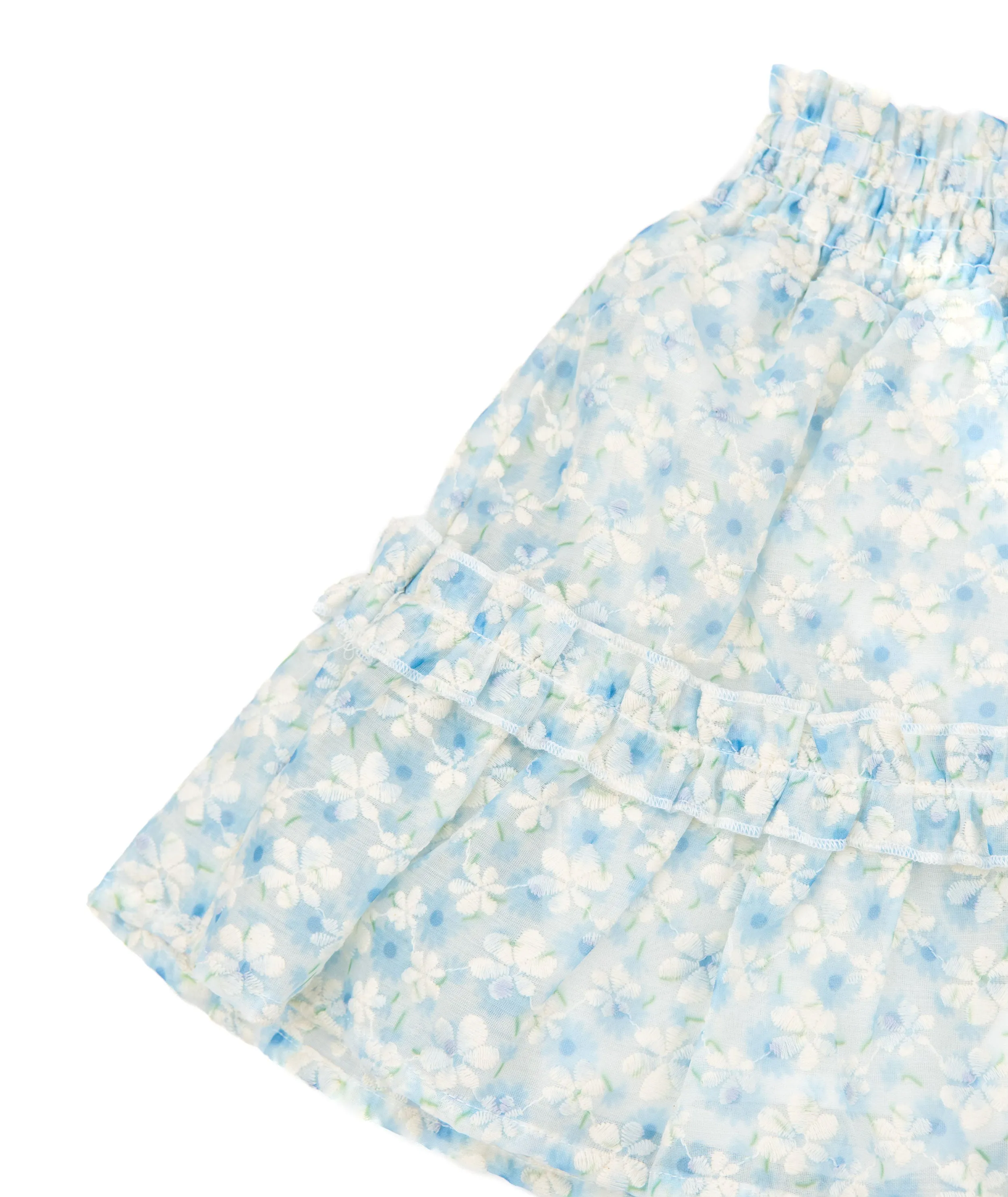 Design History Girls Blue Patterned Skort