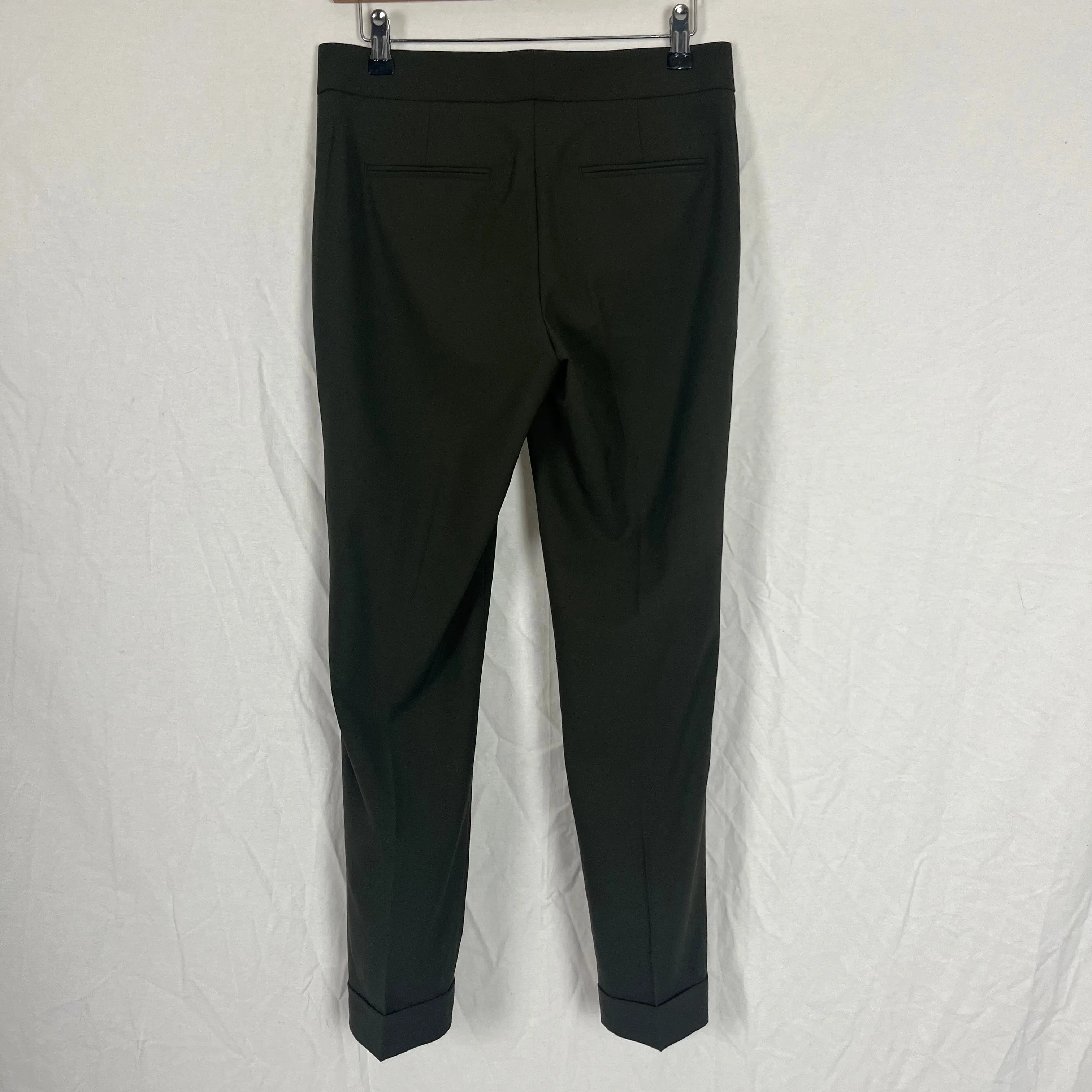 Etro Olive Stretch Wool Trousers XXS