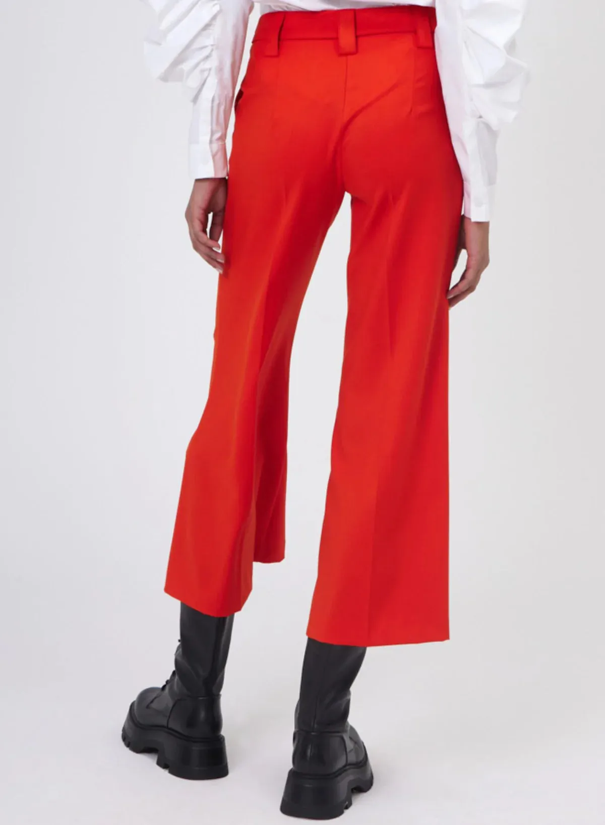 Exotic Orange Cropped Trousers