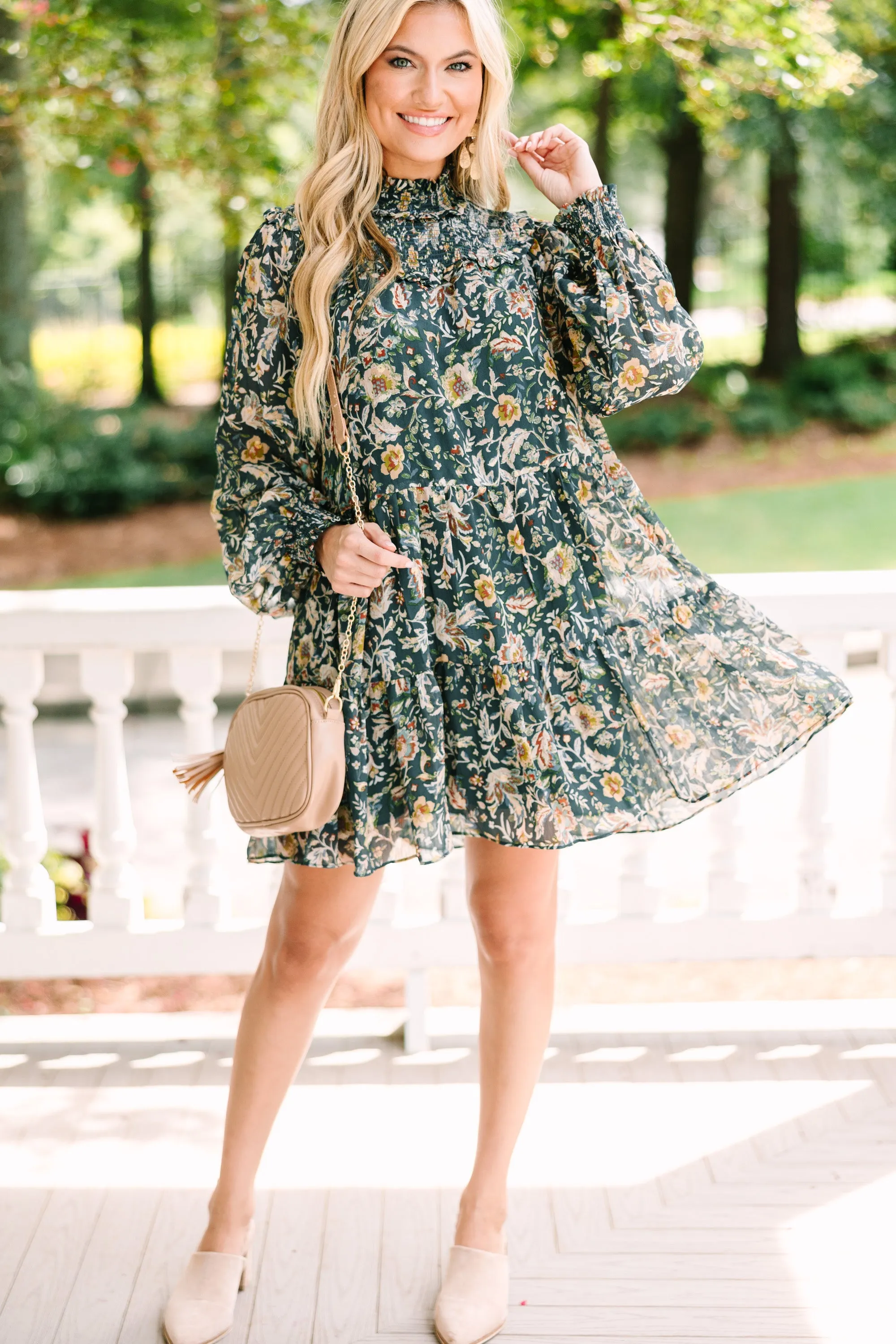 Fate: All A Dream Emerald Green Floral Dress