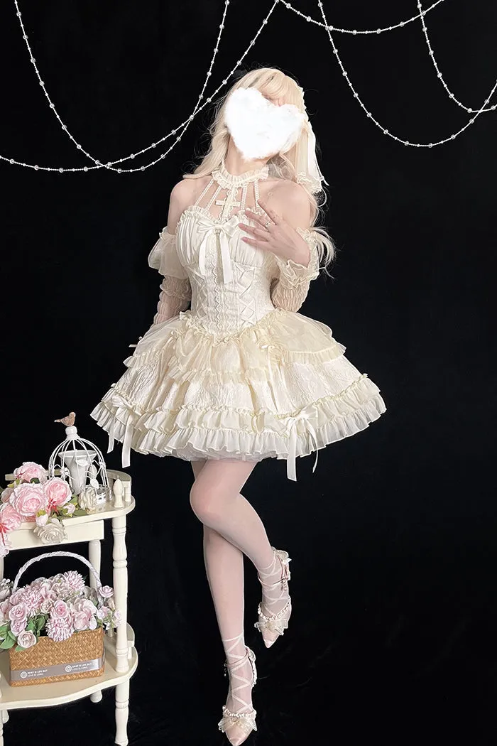 [Full Payment Reservation]Soft Gothic Cross Barbie Doll Halter Lolita Dress SP17397