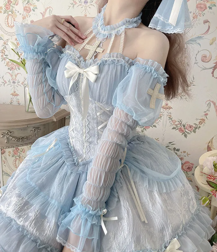 [Full Payment Reservation]Soft Gothic Cross Barbie Doll Halter Lolita Dress SP17397