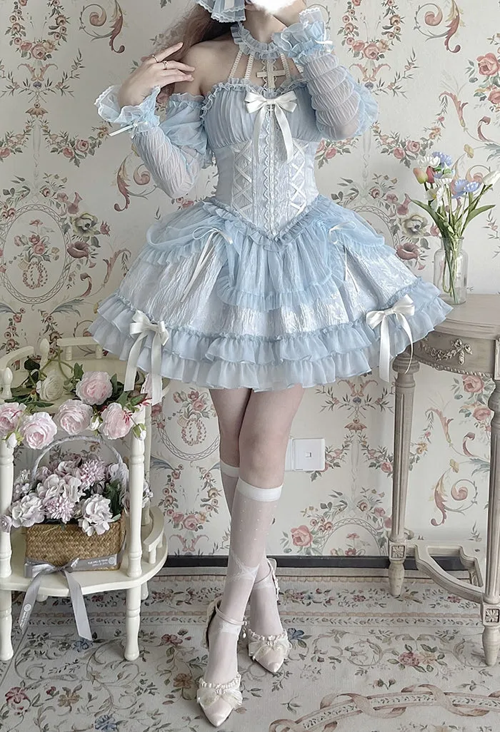 [Full Payment Reservation]Soft Gothic Cross Barbie Doll Halter Lolita Dress SP17397