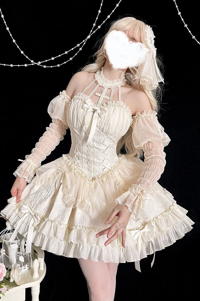 [Full Payment Reservation]Soft Gothic Cross Barbie Doll Halter Lolita Dress SP17397