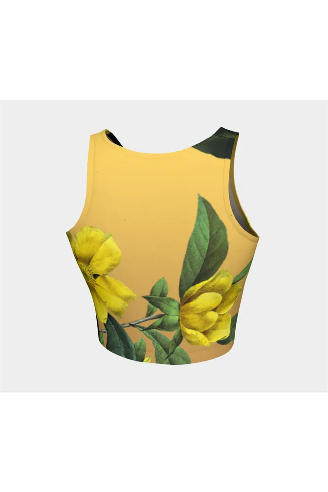 Golden Christmas Rose Athletic Top