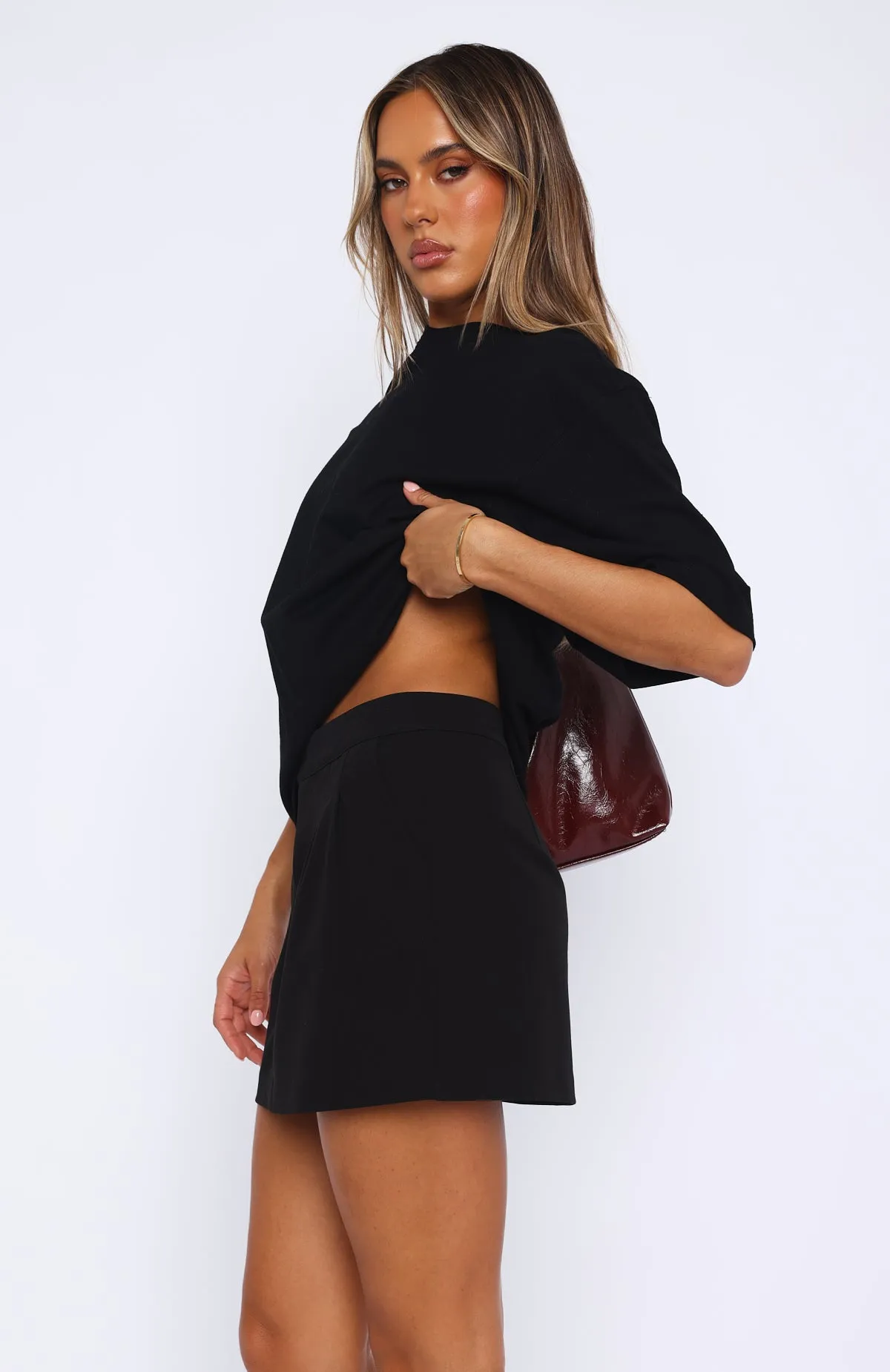 Keep Me Waiting Mini Skirt Black