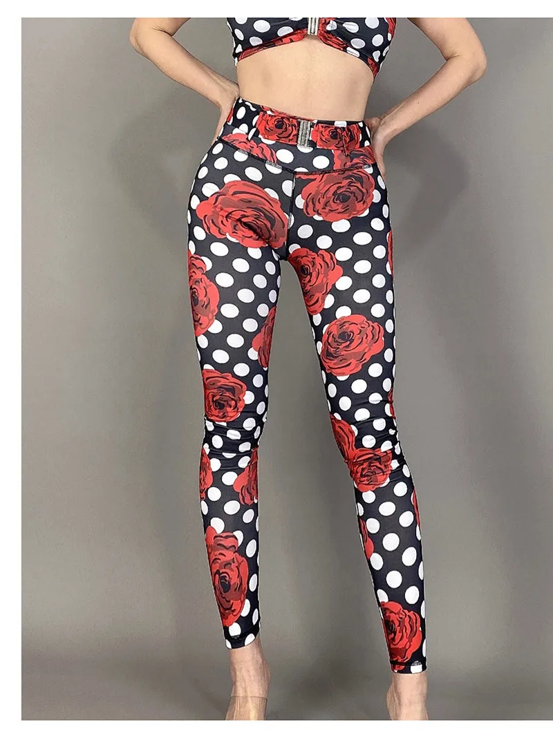 La Fitwear Legging Belt Dots Rose Belt