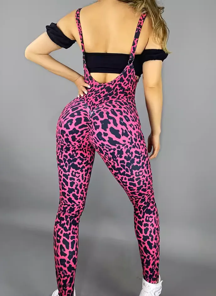 La Fitwear Suspension Legging Leo Mesh Pink Leopard