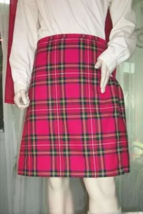 Ladies A-line tartan skirts