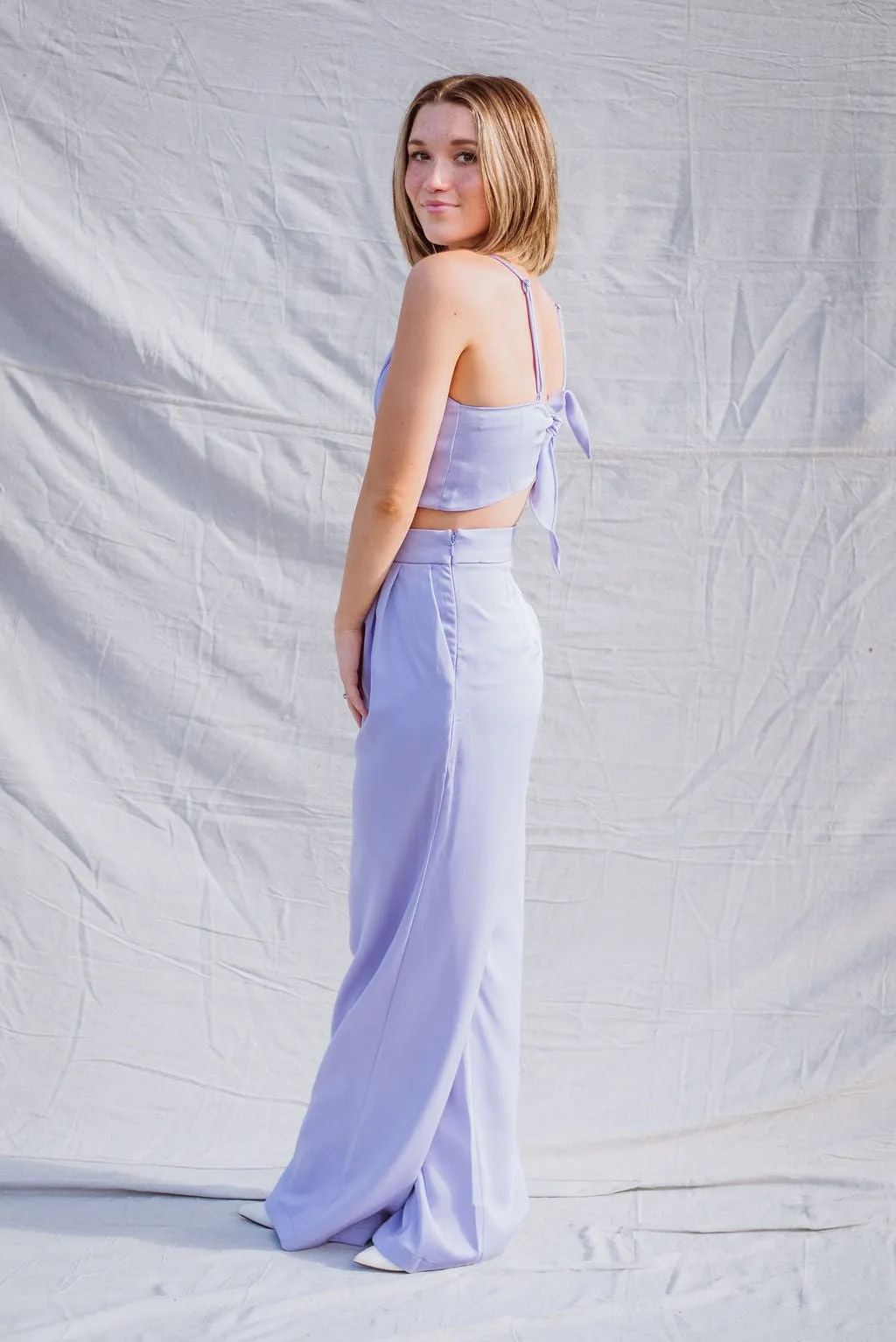 Lavender Set Wide Leg Trousers