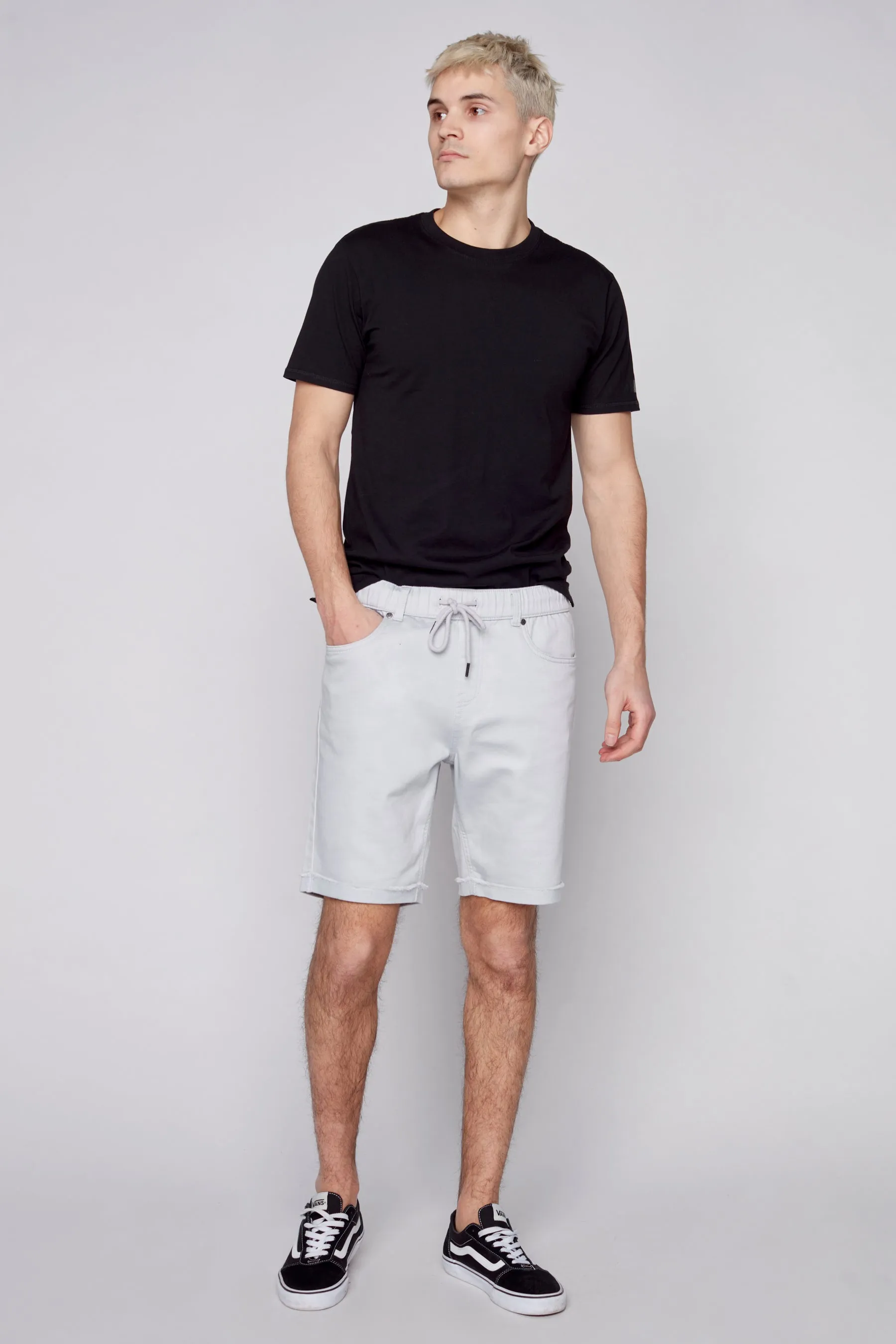 LENNON - Mens Rolled Up Shorts - Frost Blue