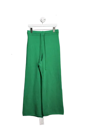 Leset Green May Cotton Blend Wide Leg Trousers UK M