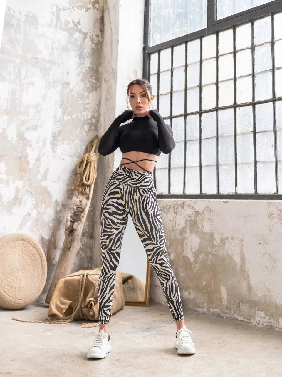 Lismina Extra High Waist Zebra Leggings