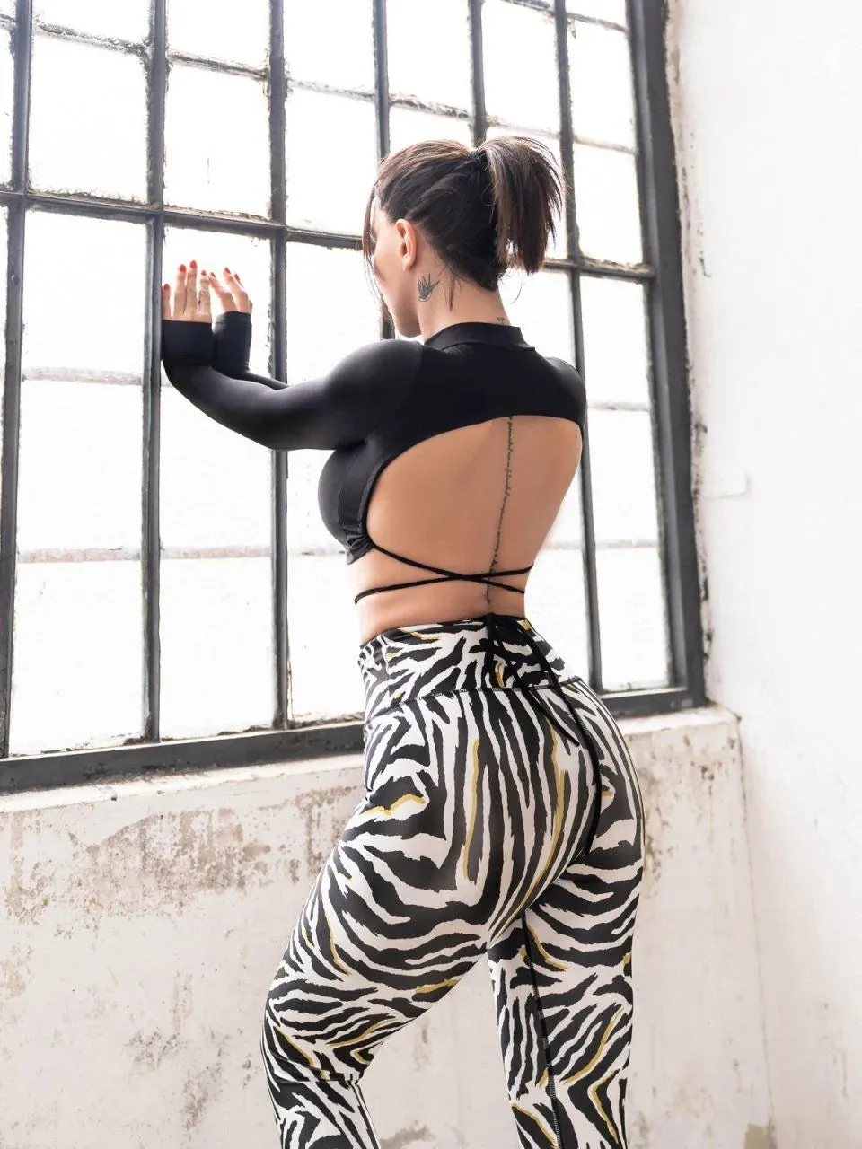 Lismina Extra High Waist Zebra Leggings