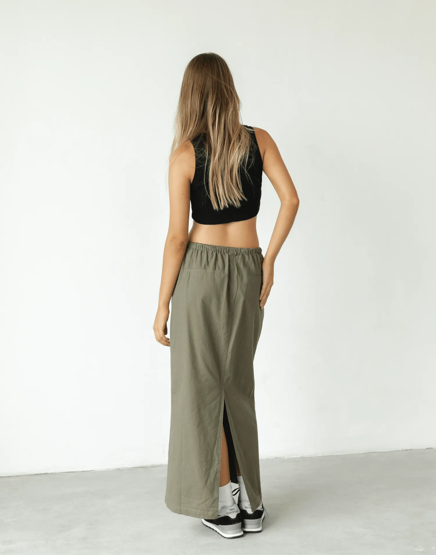 Myrtle Maxi Skirt (Khaki)