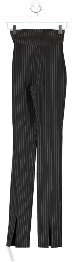 Naked Wardrobe Black Striped Trousers UK XXS