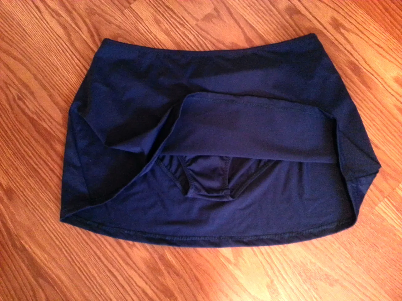 Navy swim skirt bottom. Women's swimwear skirts.