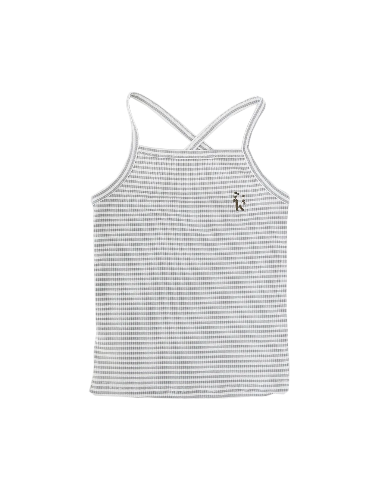 Paloma Singlet - Dusty Blue Stripe