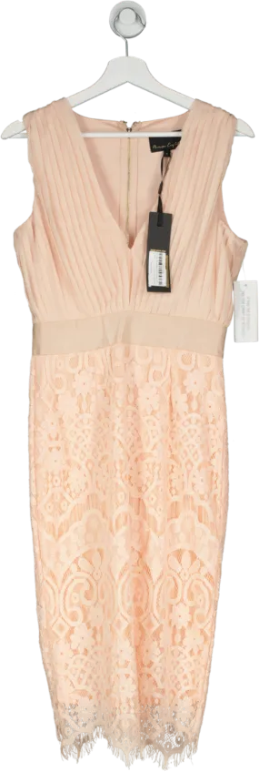 Phase Eight Nude Peach Lace Dress UK 12